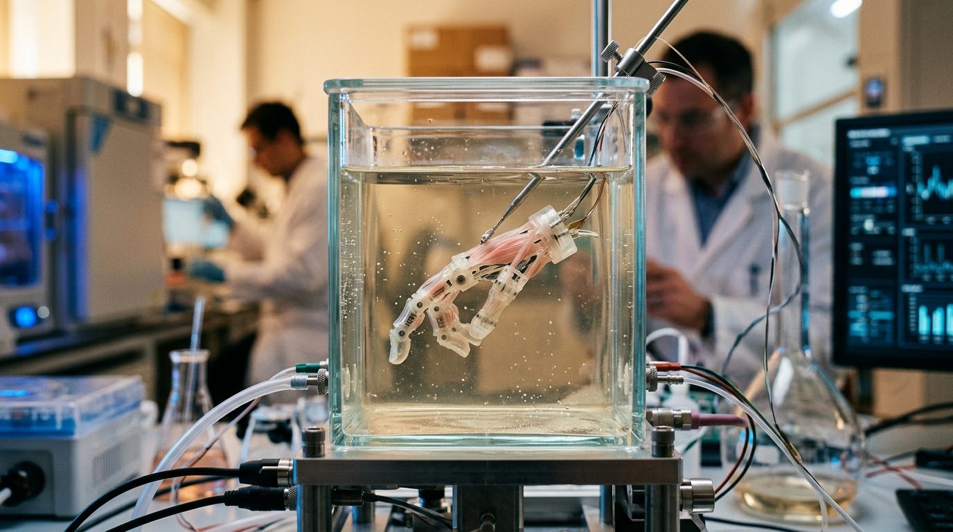 Robots biohybrides : quand le tissu musculaire vivant anime la mécanique