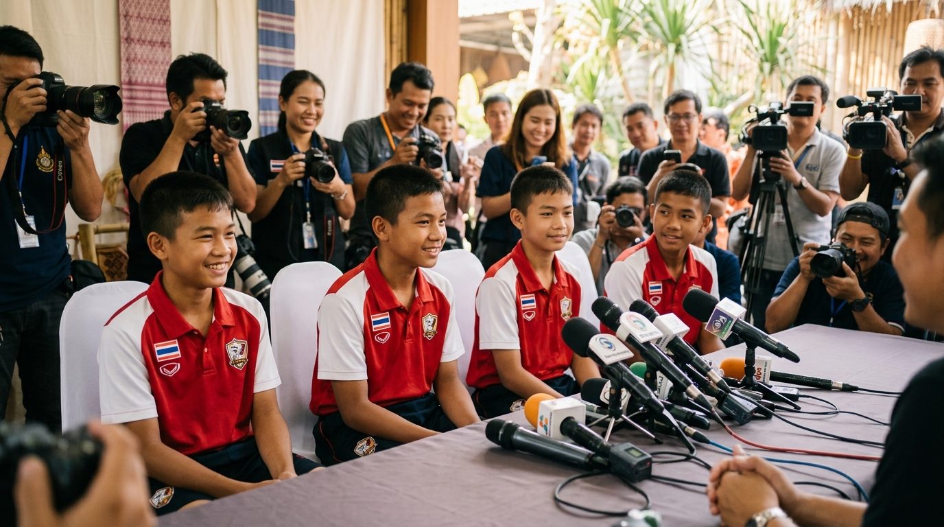 Drame de la grotte de Tham Luang : le récit poignant des jeunes footballeurs thaïlandais rescapés