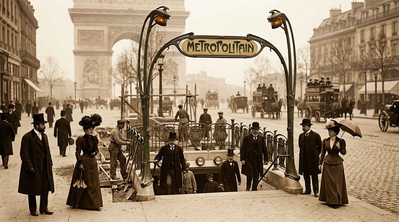 19 juillet 1900 : quand Paris plongeait dans l&rsquo;aventure du métropolitain